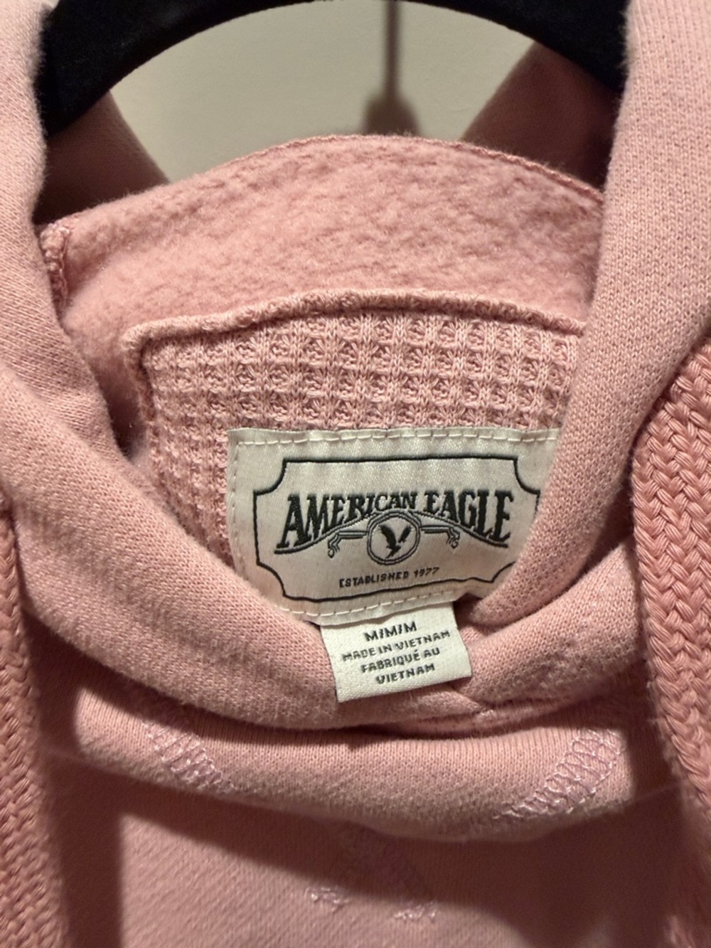 American Eagle Women’s Pink Hooded Pullover Sweatshirt - Picture 2 of 3